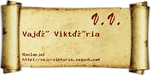 Vajó Viktória névjegykártya